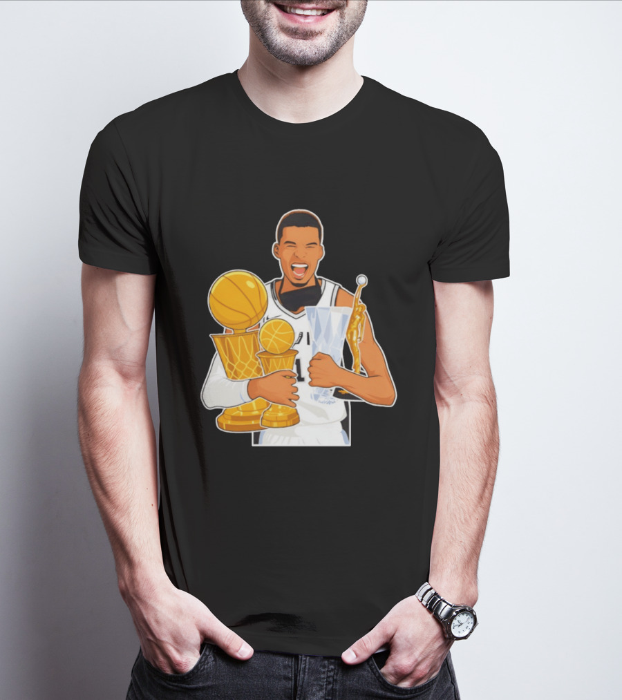 Victor Wembanyama Cartoon Trophy San Antonio Spurs MVP T-Shirt