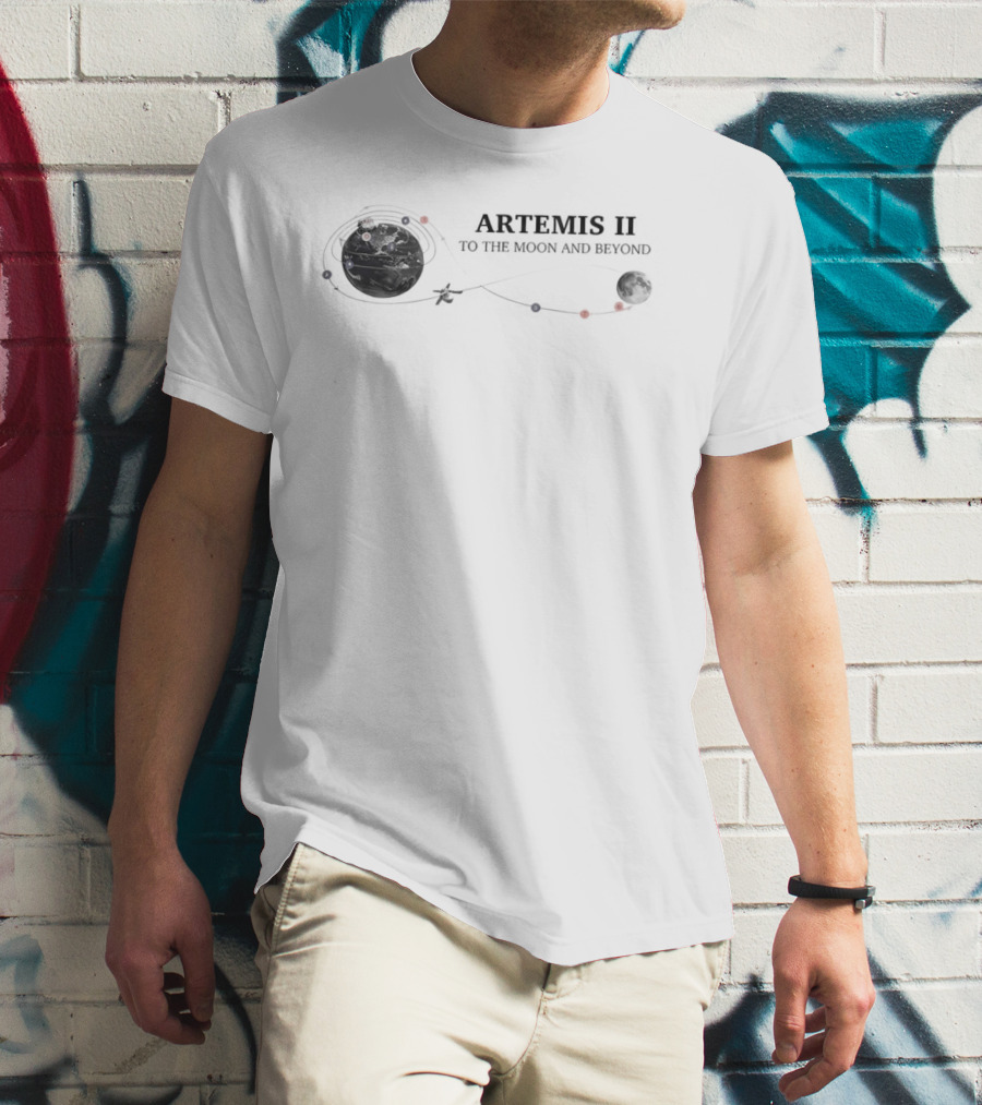 Artemis II Mission To The Moon And Beyond Solar System T-Shirt