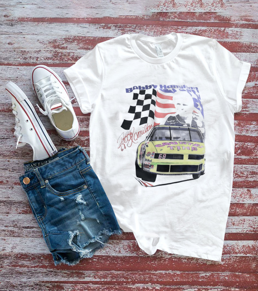 Bobby Hamilton Country Time 68 NASCAR 1991 Winston Cup Series Rookie Racing Decor T-Shirt