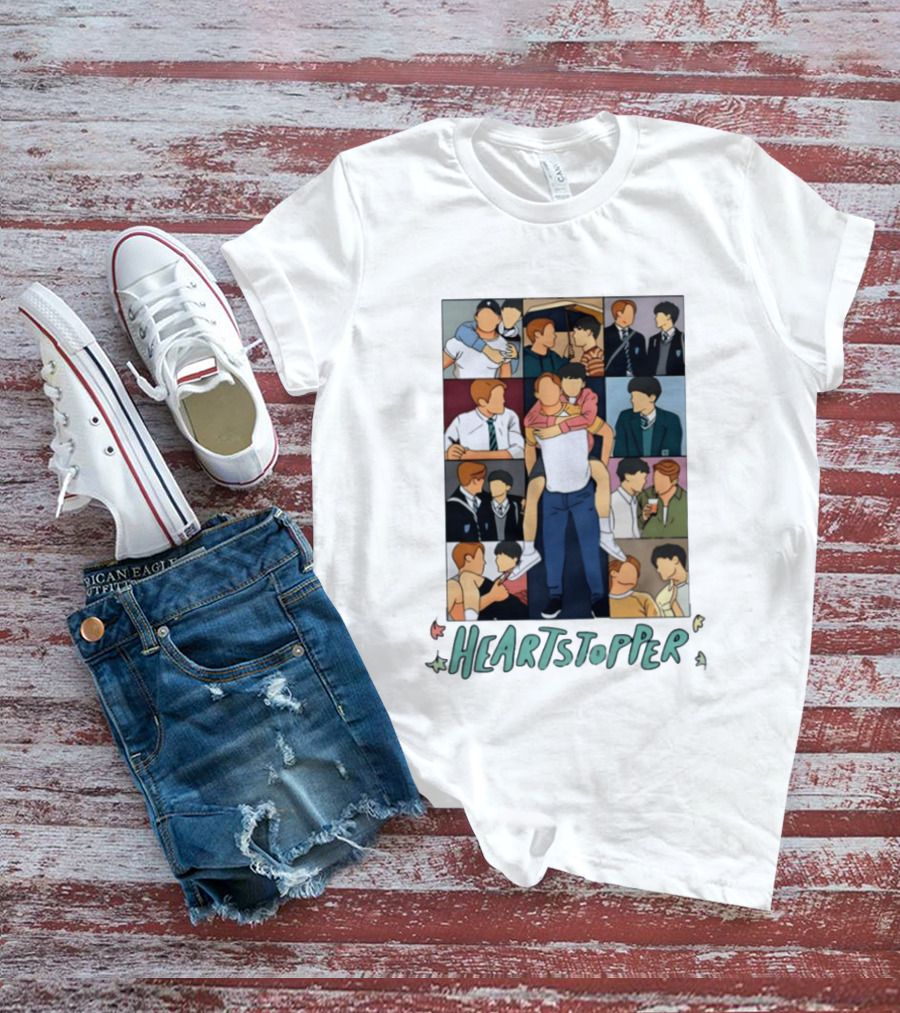 Heartstopper Nick And Charlie Comic Art Eras Tour T-Shirt