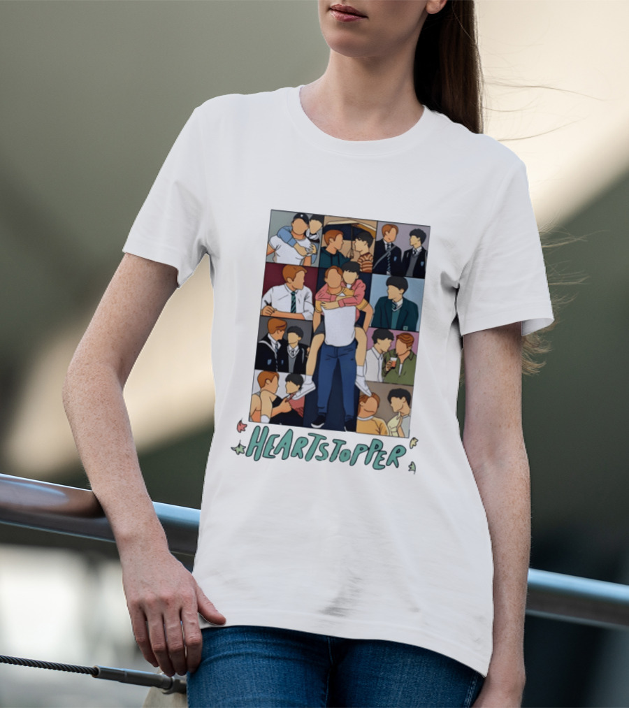 Heartstopper Nick And Charlie Comic Art Eras Tour T-Shirt