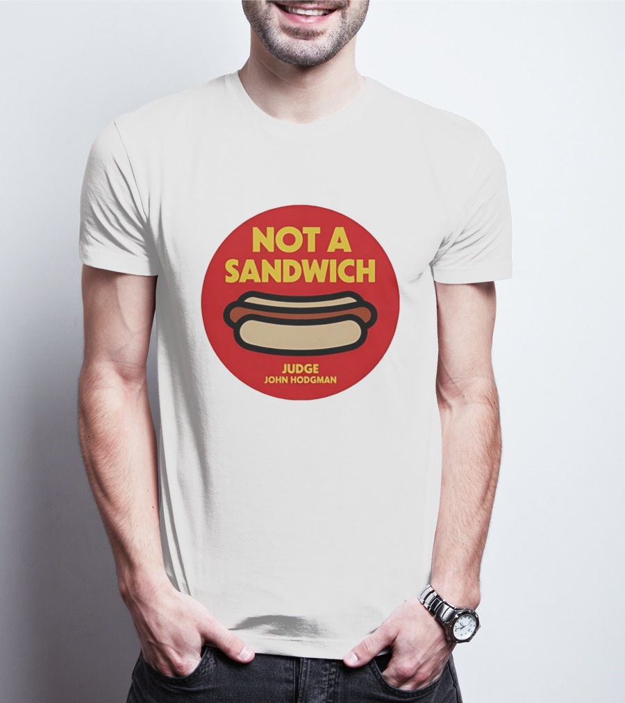 Not A Sandwich Judge John Hodgman Hot Dog Debate Red T-Shirt