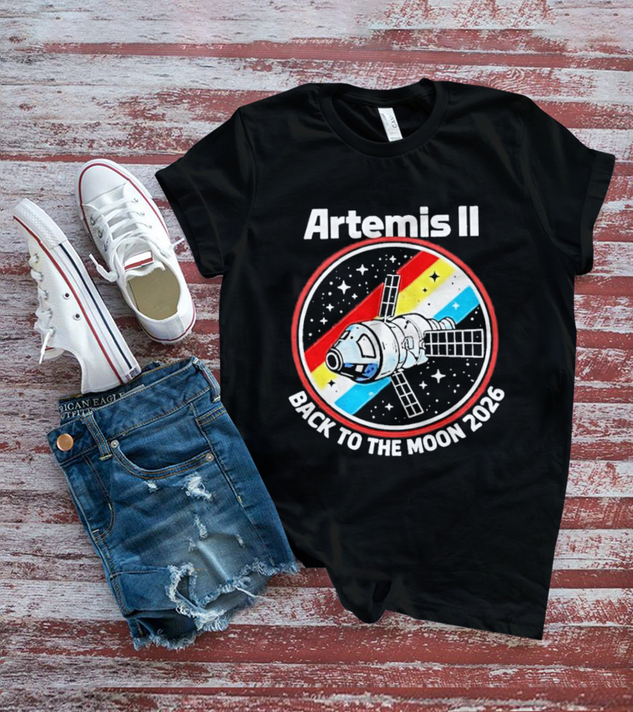 Artemis II NASA Mission Back To The Moon 2026 Spacecraft Patch T-Shirt