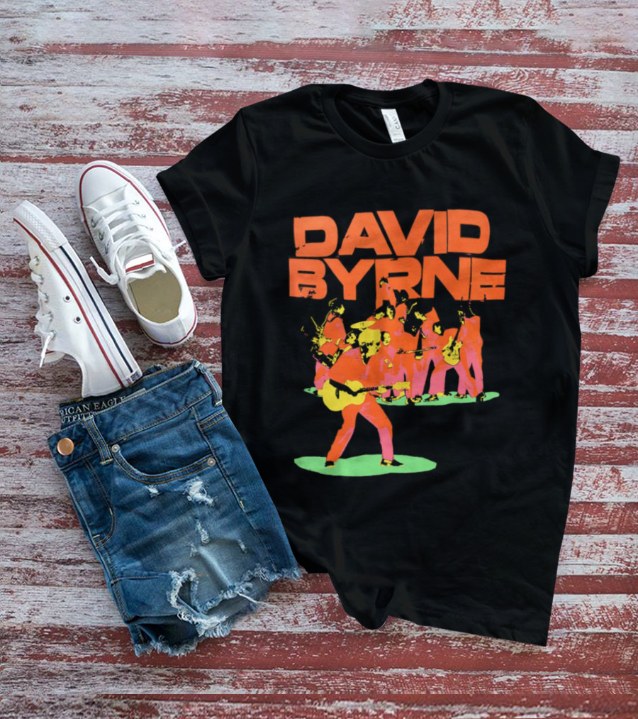 David Byrne Colorful Psychedelic Performance T-Shirt