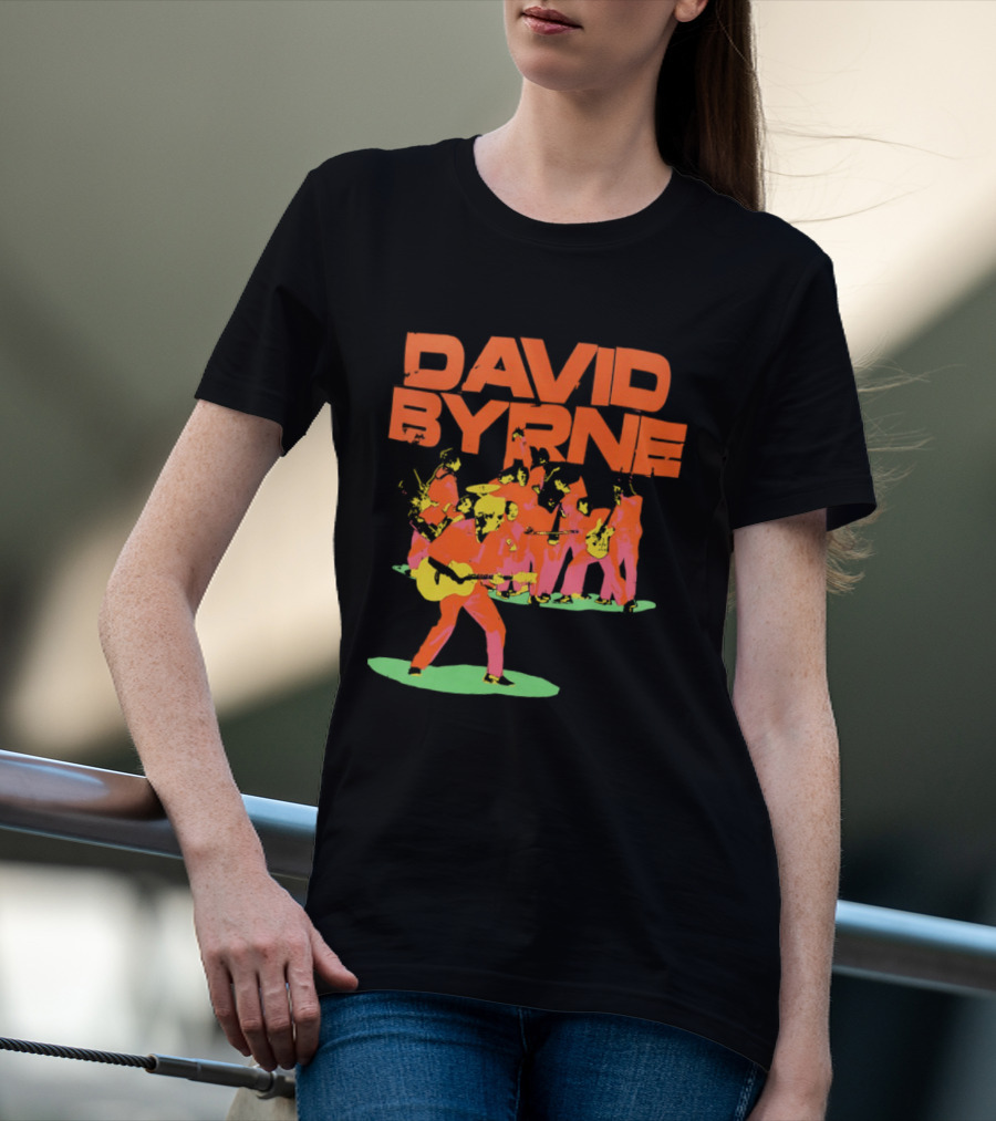 David Byrne Colorful Psychedelic Performance T-Shirt
