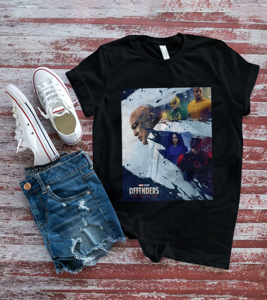Marvel Television Defenders Fight For New York Heroes Assemble T-Shirt