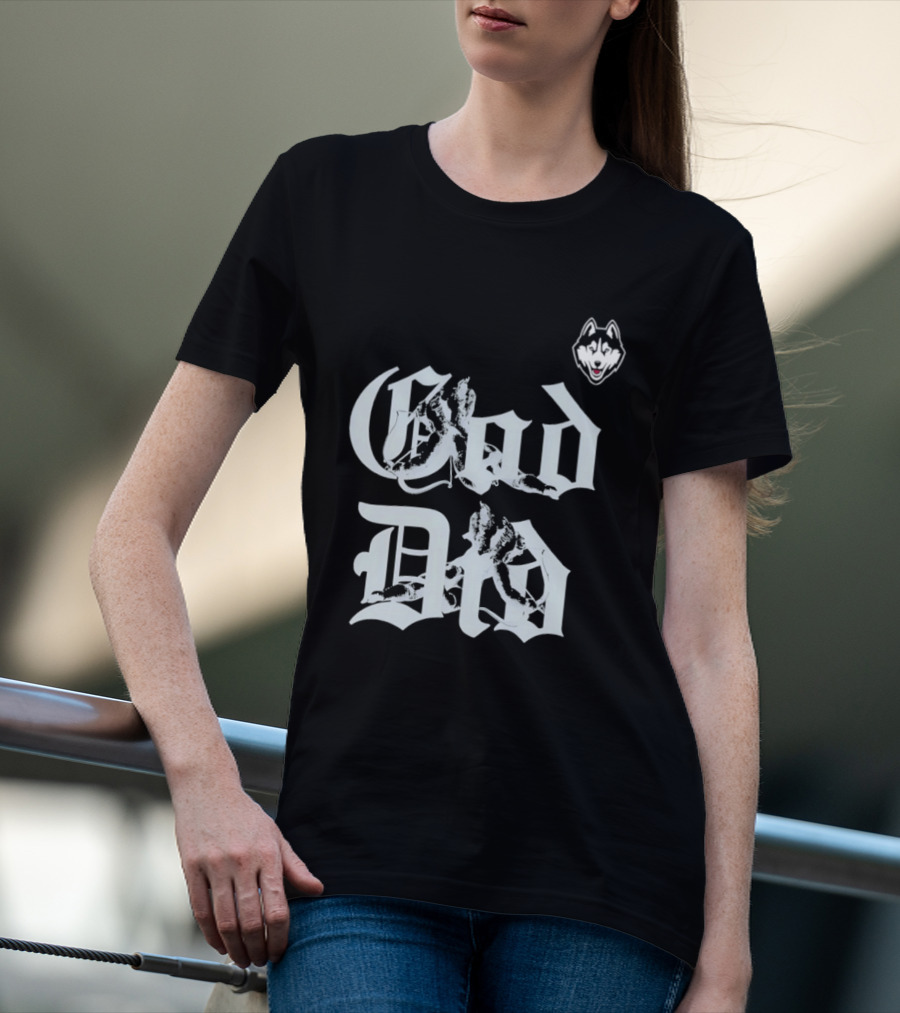 UConn Huskies 2026 God Did Huskies Head T-Shirt