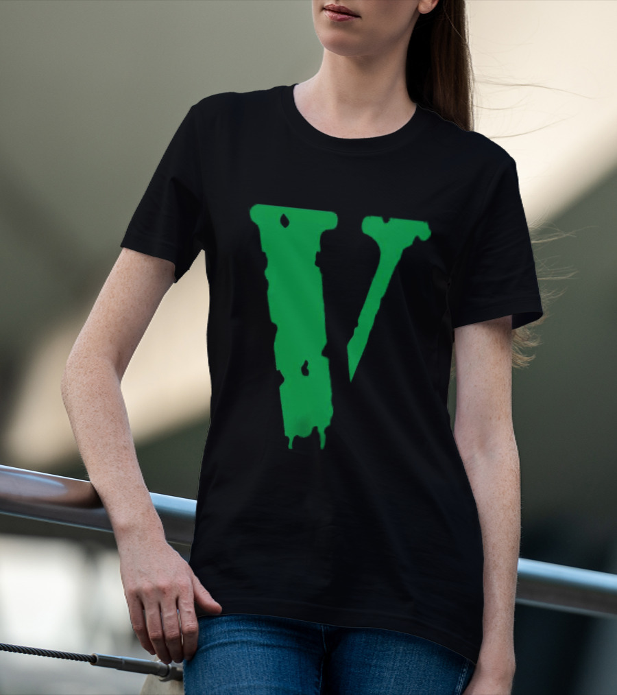 Vlone Friends Dripping Green V T-Shirt