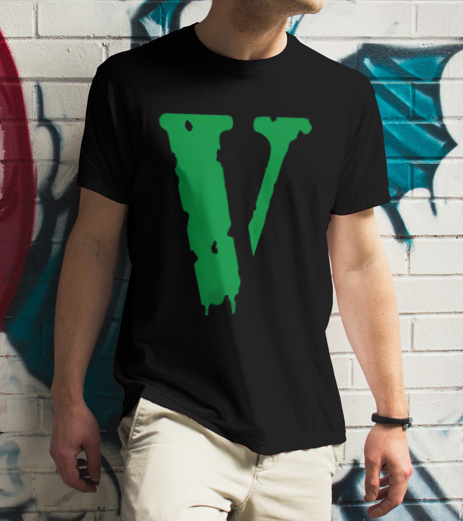 Vlone Friends Dripping Green V T-Shirt