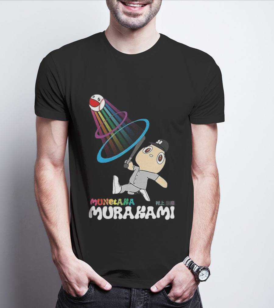 Munetaka Murakami Rainbow Baseball Character Swing T-Shirt