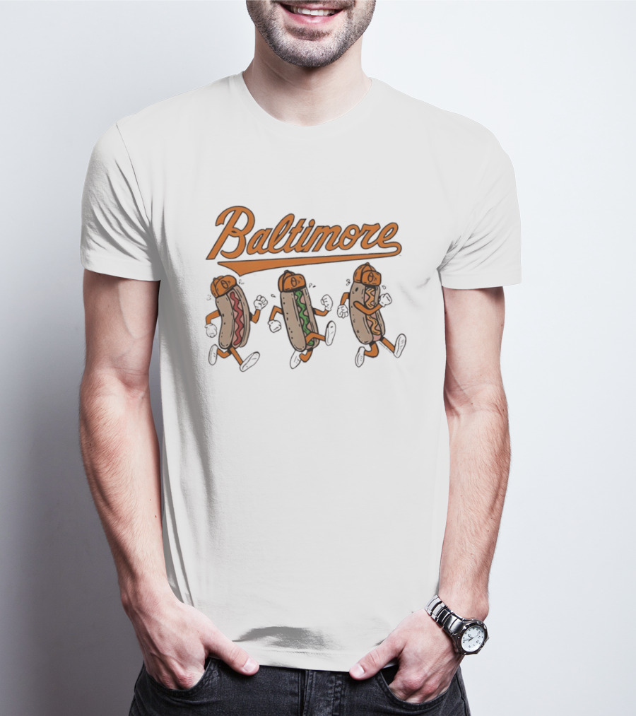 Baltimore Orioles Dancing Hot Dogs T-Shirt