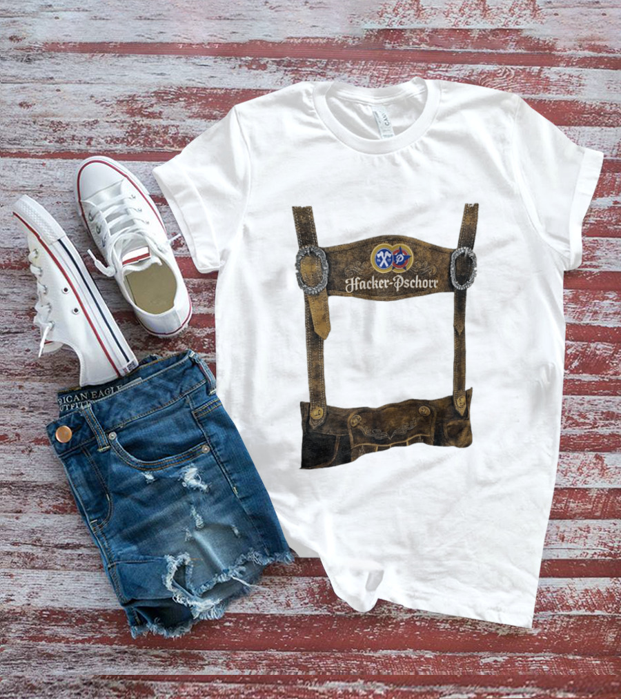 Hacker Pschorr Lederhosen Oktoberfest Beer Festival Bavarian Costume T-Shirt