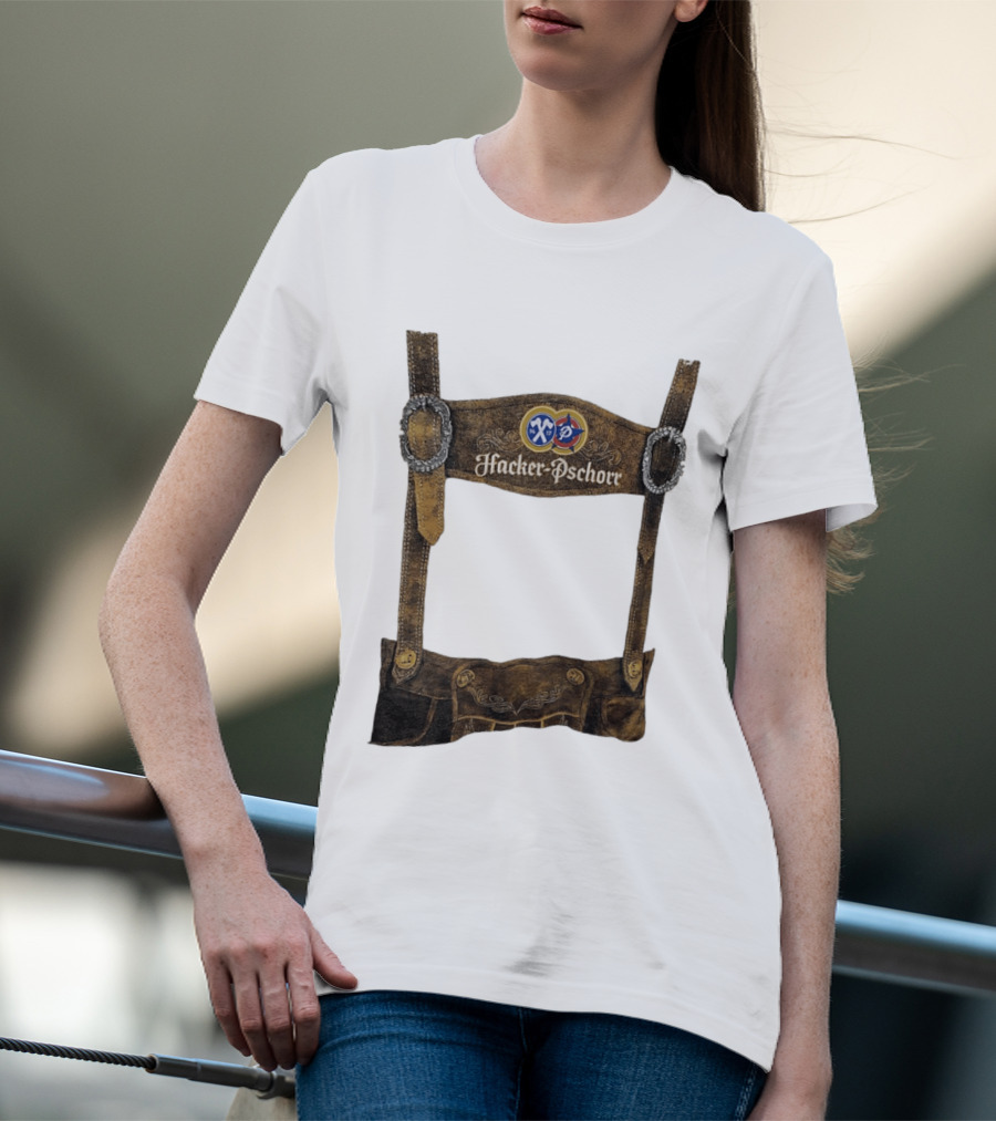 Hacker Pschorr Lederhosen Oktoberfest Beer Festival Bavarian Costume T-Shirt