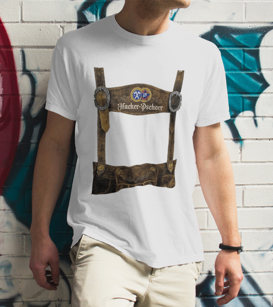 Hacker Pschorr Lederhosen Oktoberfest Beer Festival Bavarian Costume T-Shirt