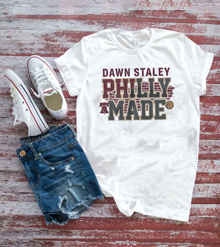 Dawn Staley Philly Made Basketball Brick Wall T-Shirt