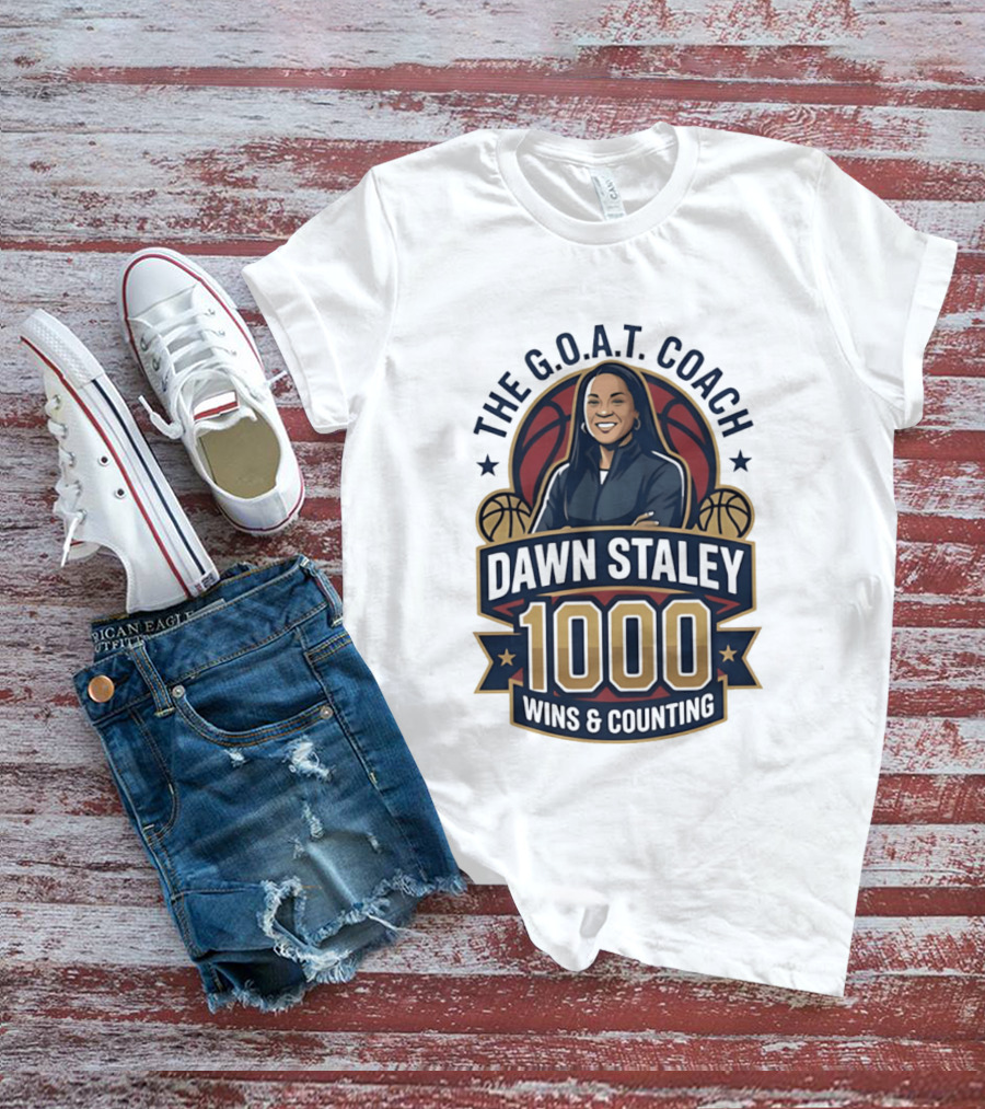 The G.O.A.T. Coach Dawn Staley 1000 Wins & Counting T-Shirt