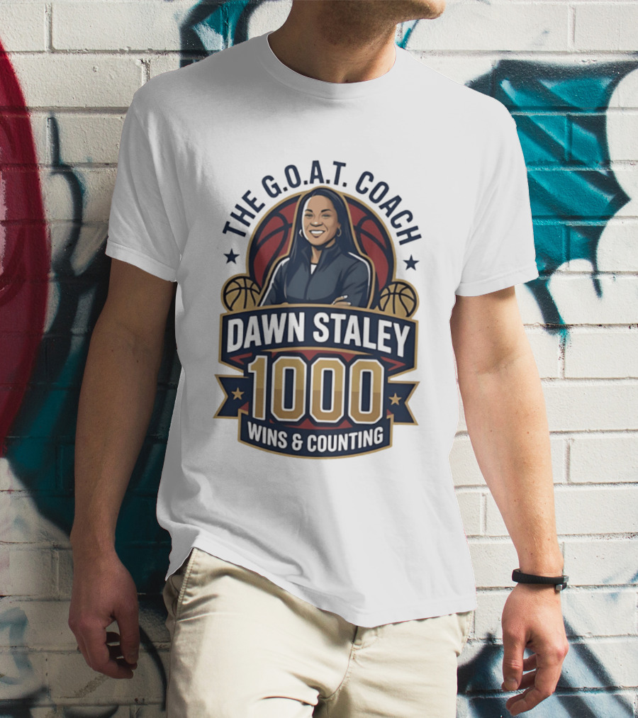 The G.O.A.T. Coach Dawn Staley 1000 Wins & Counting T-Shirt
