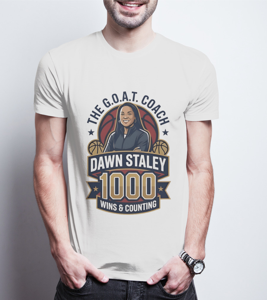 The G.O.A.T. Coach Dawn Staley 1000 Wins & Counting T-Shirt