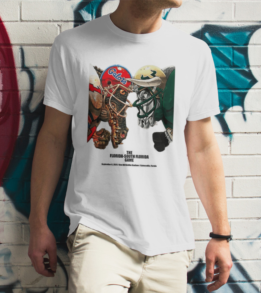 Florida Gators Vs South Florida Bulls Rivalry Helmets Showdown T-Shirt