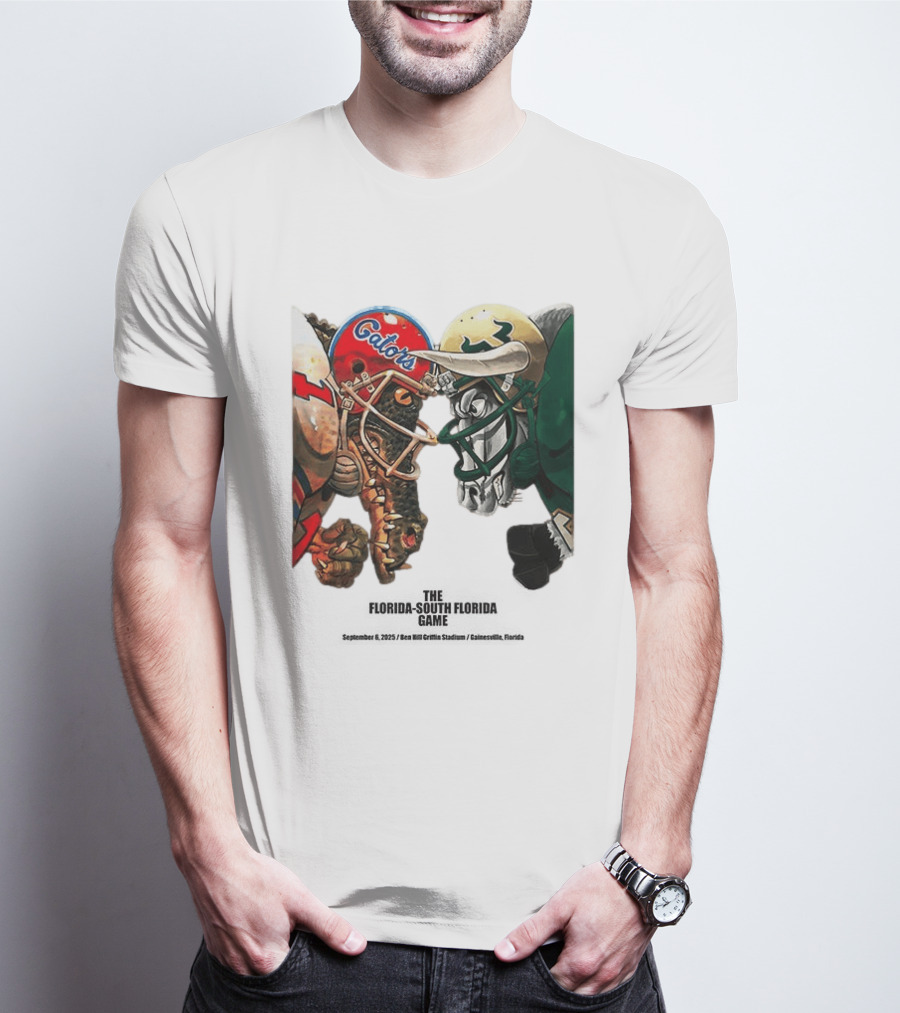 Florida Gators Vs South Florida Bulls Rivalry Helmets Showdown T-Shirt