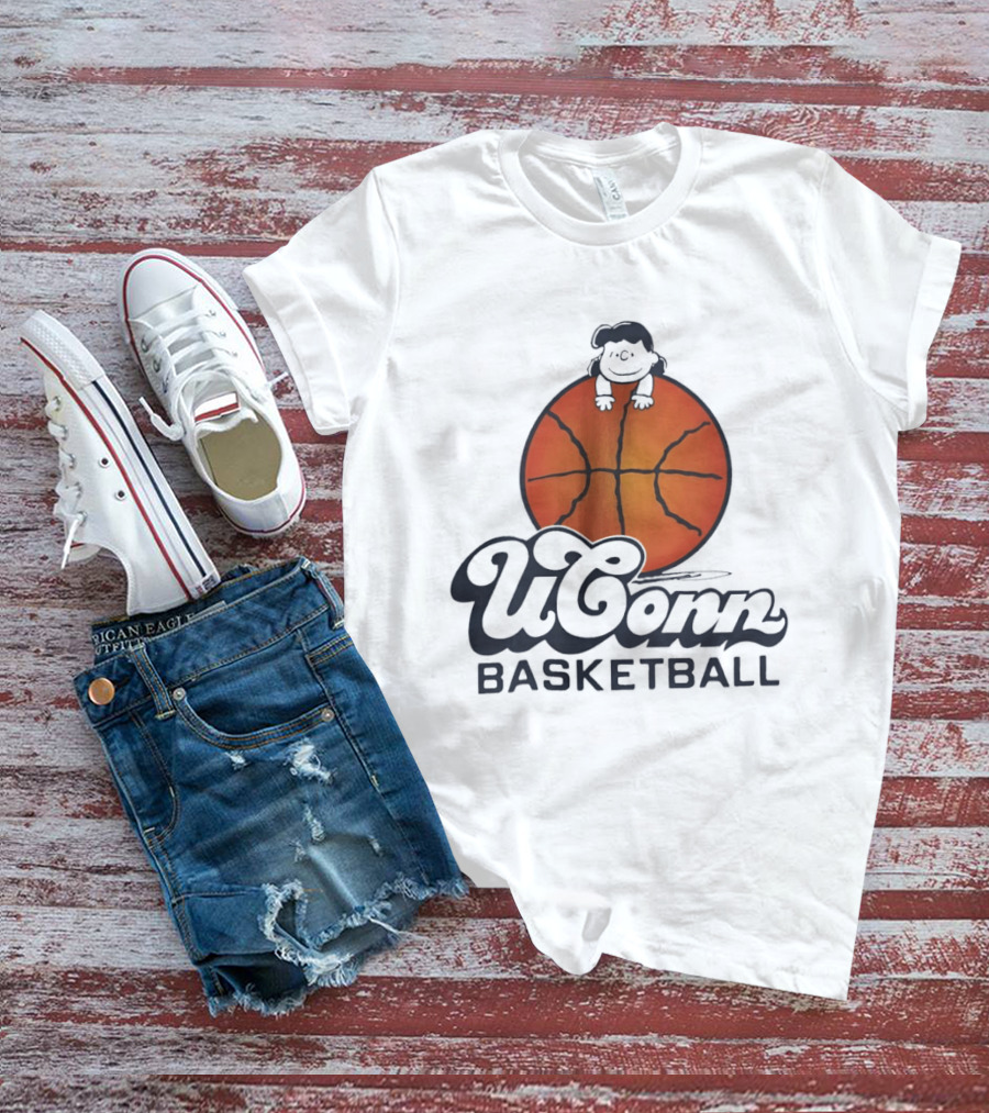 Peanuts X UConn Huskies Lucy Basketball UConn Basketball T-Shirt