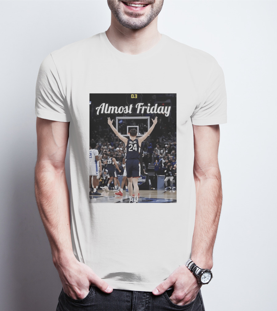 UConn Huskies March Madness Almost Friday Basketball Court Triumph T-Shirt