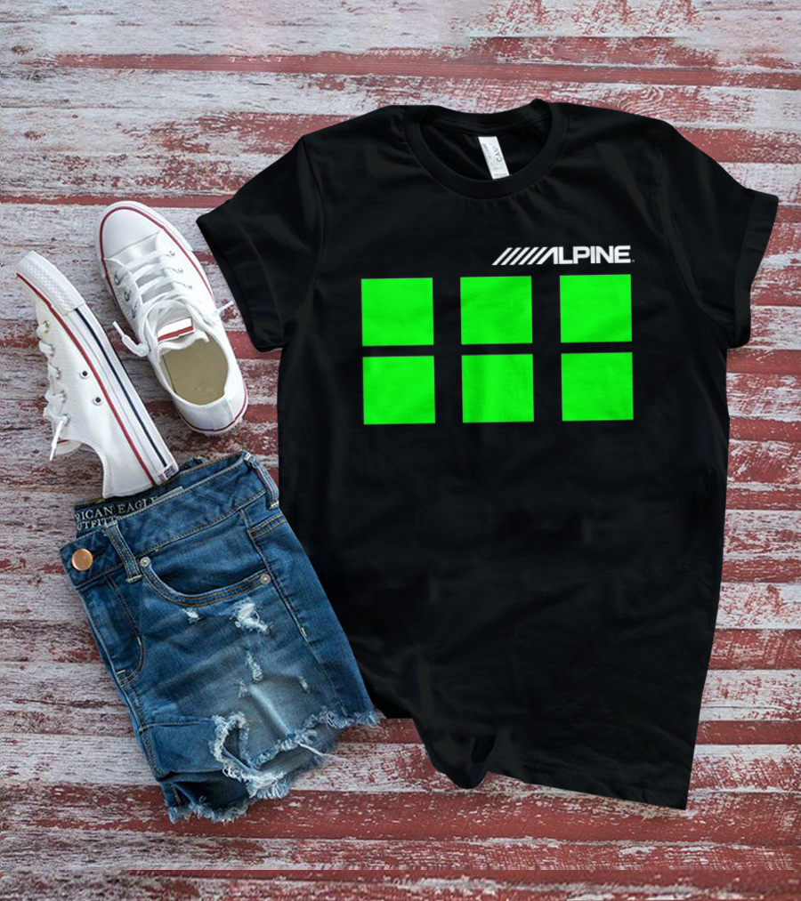 Alpine Audio Green Panel Blocks T-Shirt