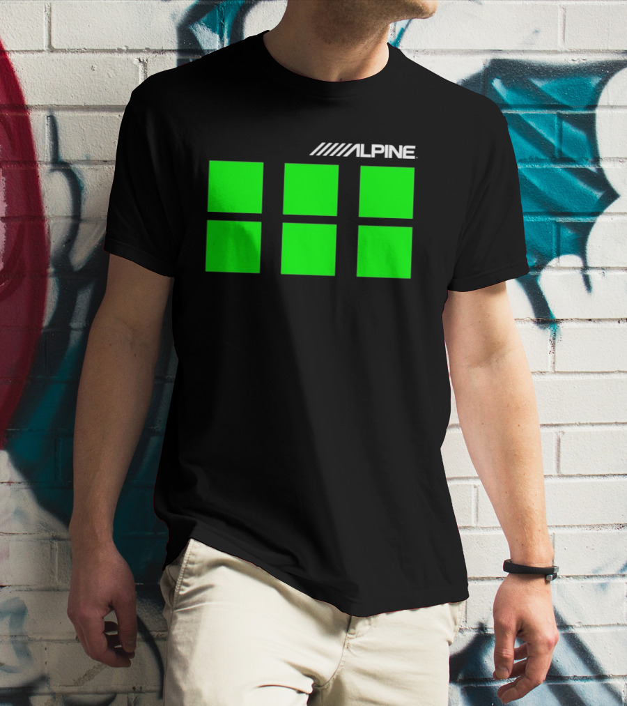 Alpine Audio Green Panel Blocks T-Shirt