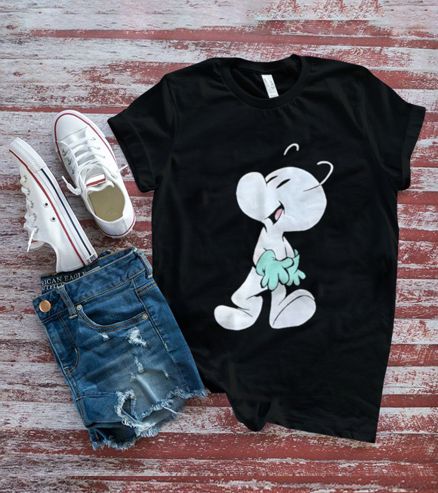 Fone Bone Character In Green Gloves Vintage Comic Style Bone Series T-Shirt