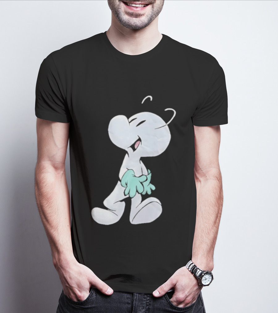 Fone Bone Character In Green Gloves Vintage Comic Style Bone Series T-Shirt
