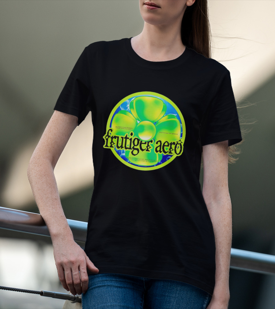 Frutiger Aero Psychedelic Neon Flower T-Shirt