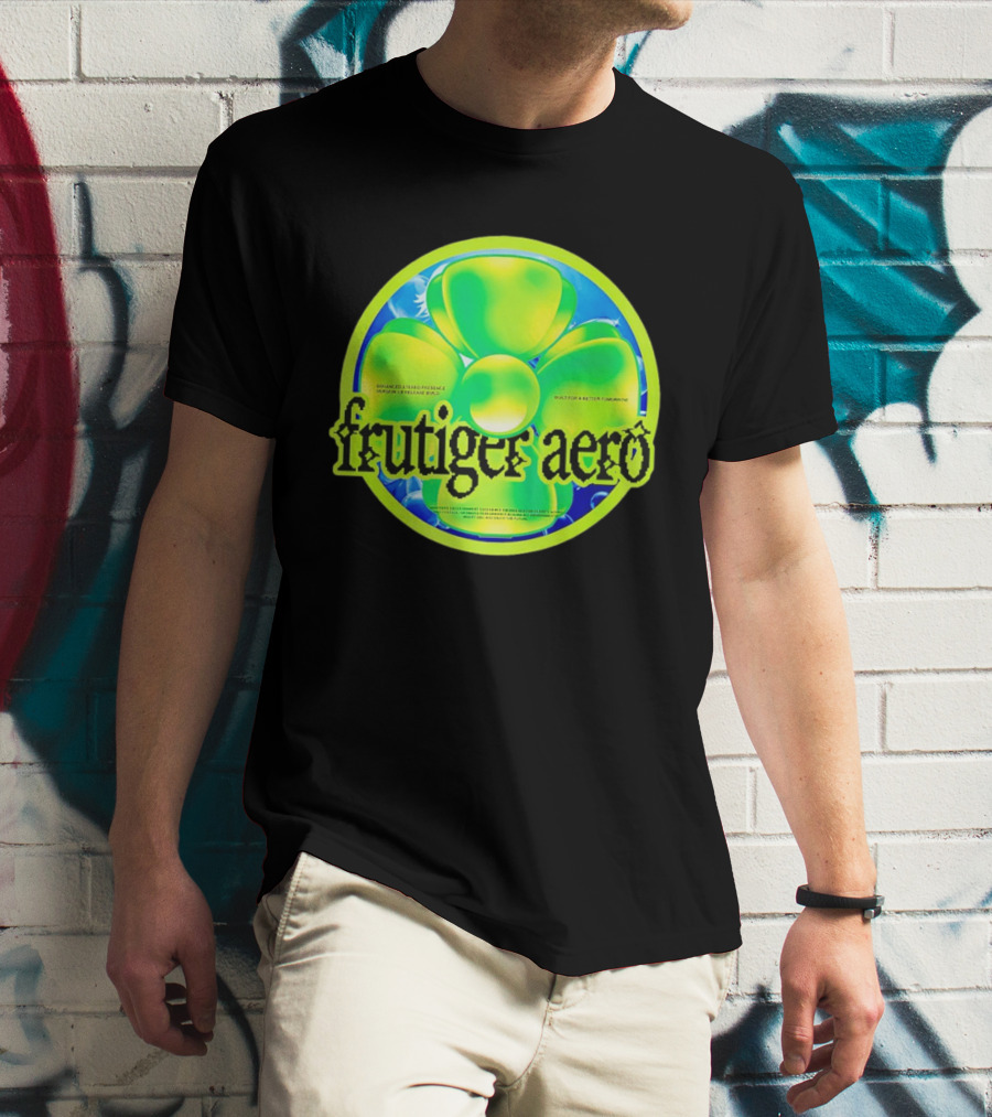 Frutiger Aero Psychedelic Neon Flower T-Shirt