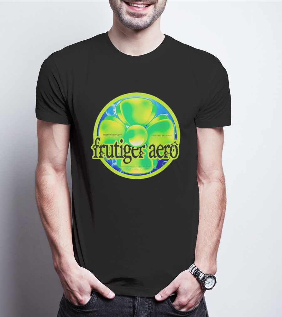 Frutiger Aero Psychedelic Neon Flower T-Shirt