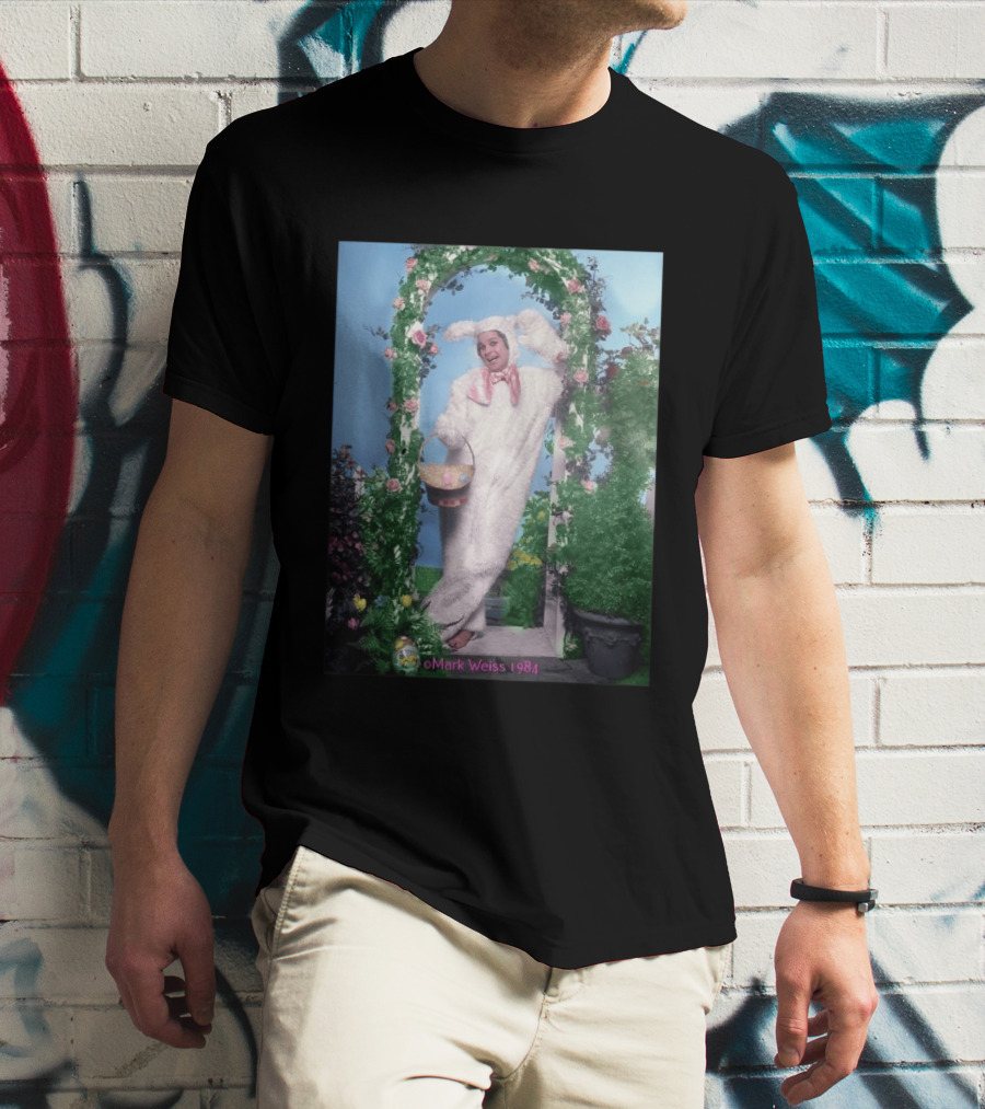 Mark Weiss 1984 Ozzy Osbourne Thanksgiving White Bunny Costume With Basket T-Shirt