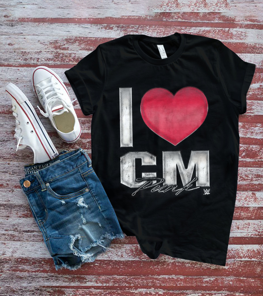 CM Punk I Heart WWE Love T-Shirt