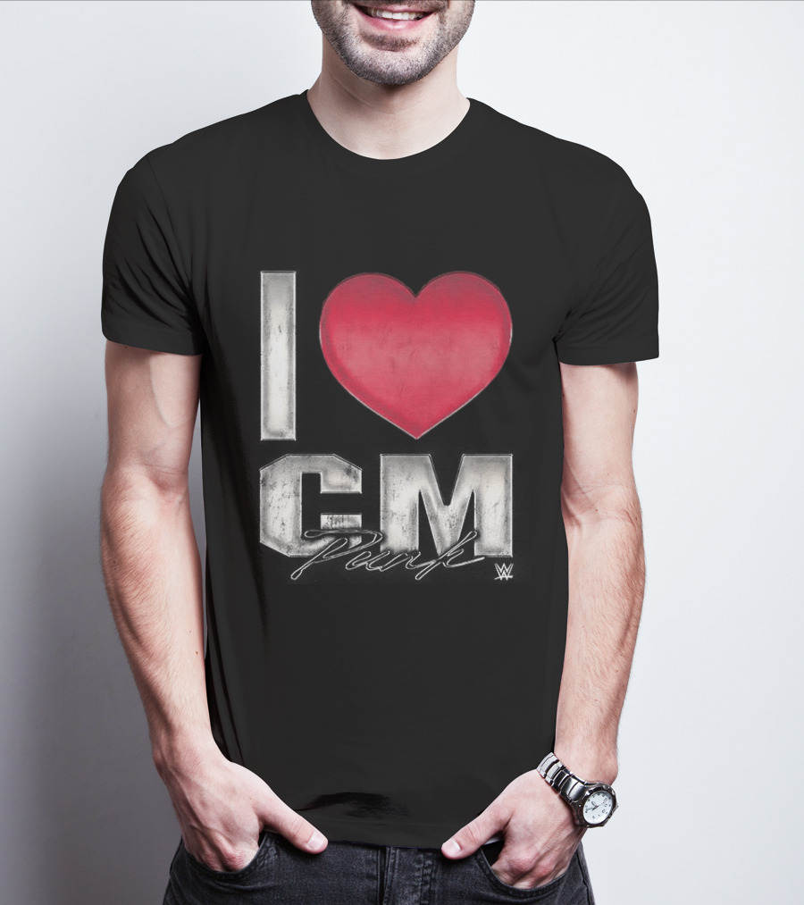 CM Punk I Heart WWE Love T-Shirt