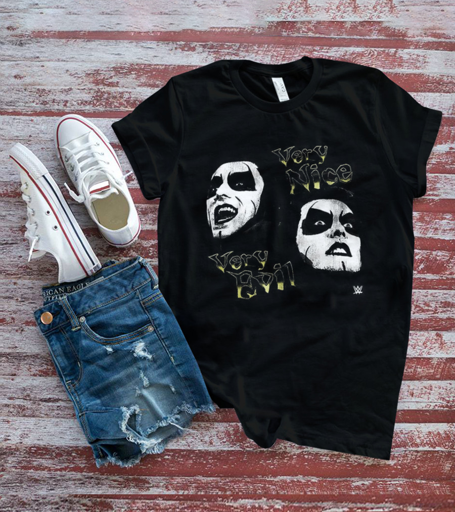 Danhausen WWE Very Nice Very Evil Grunge Face T-Shirt