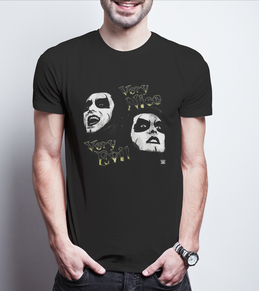 Danhausen WWE Very Nice Very Evil Grunge Face T-Shirt