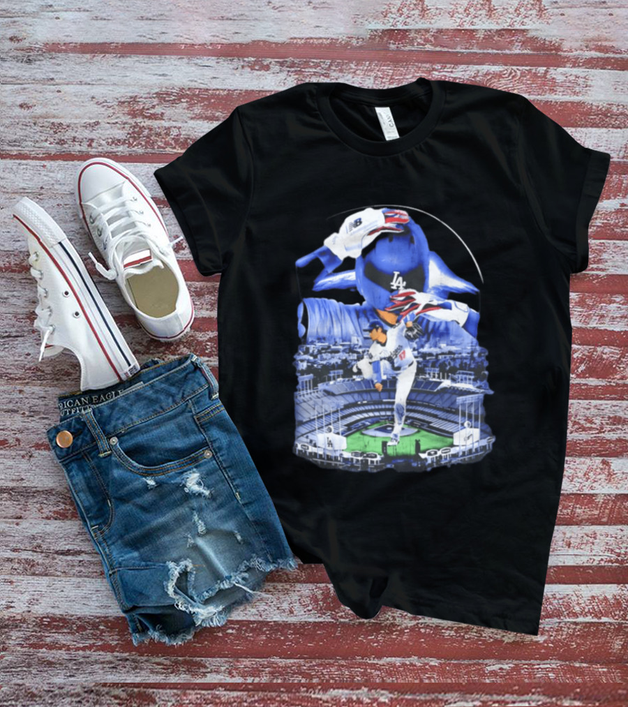 Shohei Ohtani Los Angeles Dodgers Stadium Player Action And Team Spirit T-Shirt