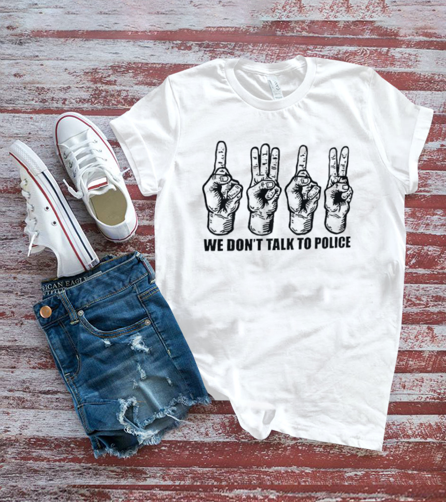 ACAB 1312 Hand Sign We Don't Talk To Police T-Shirt