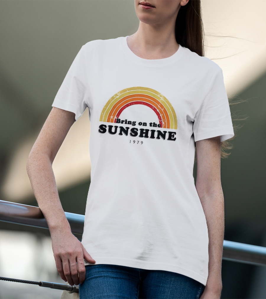 Bring On The Sunshine 1979 Retro Rainbow Ringer T-Shirt