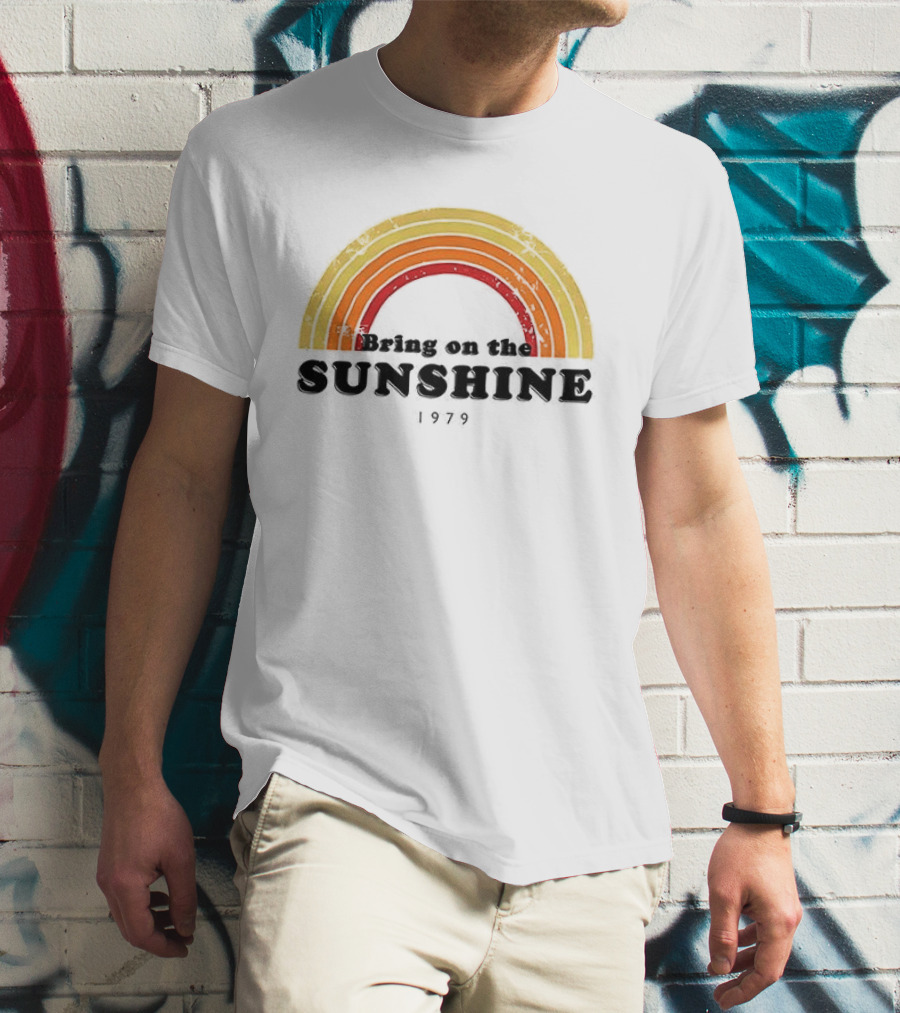 Bring On The Sunshine 1979 Retro Rainbow Ringer T-Shirt