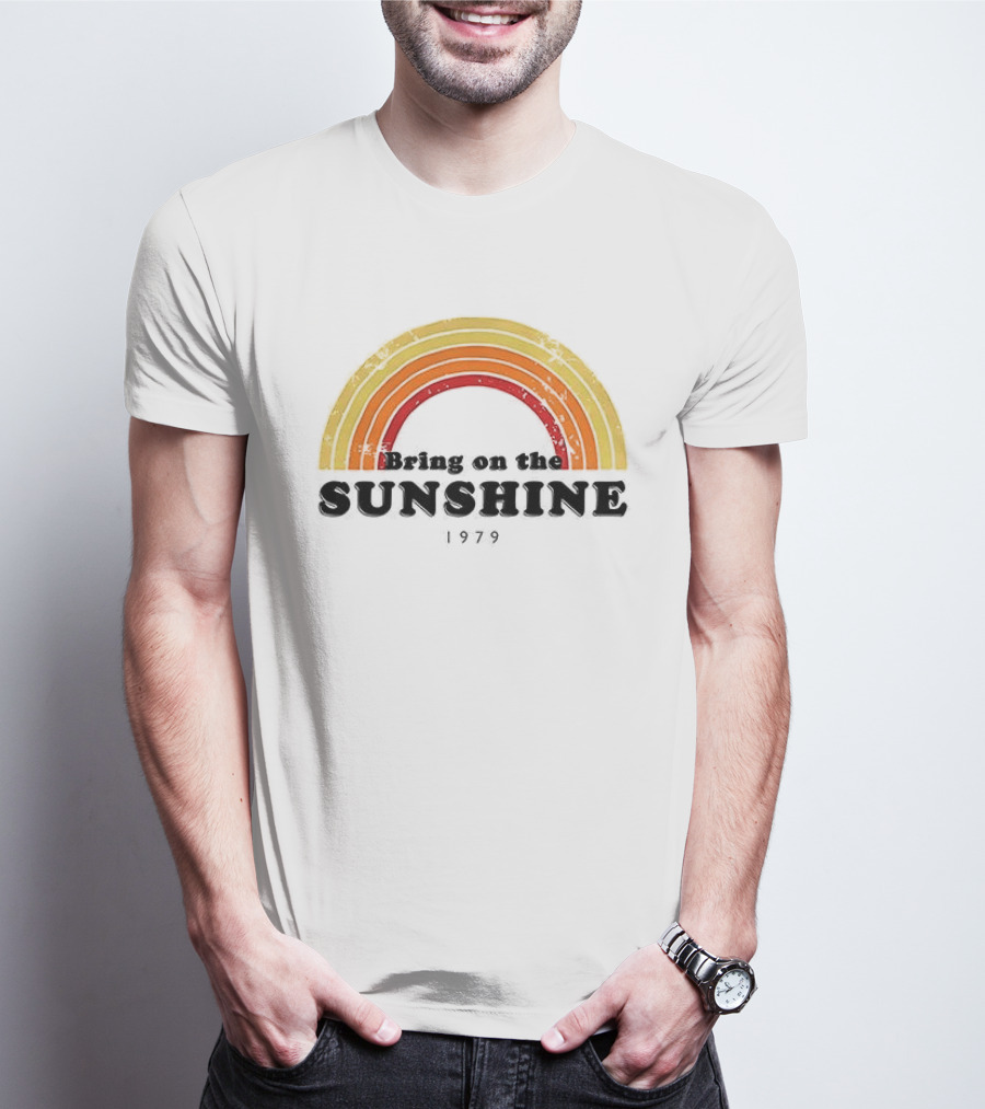 Bring On The Sunshine 1979 Retro Rainbow Ringer T-Shirt