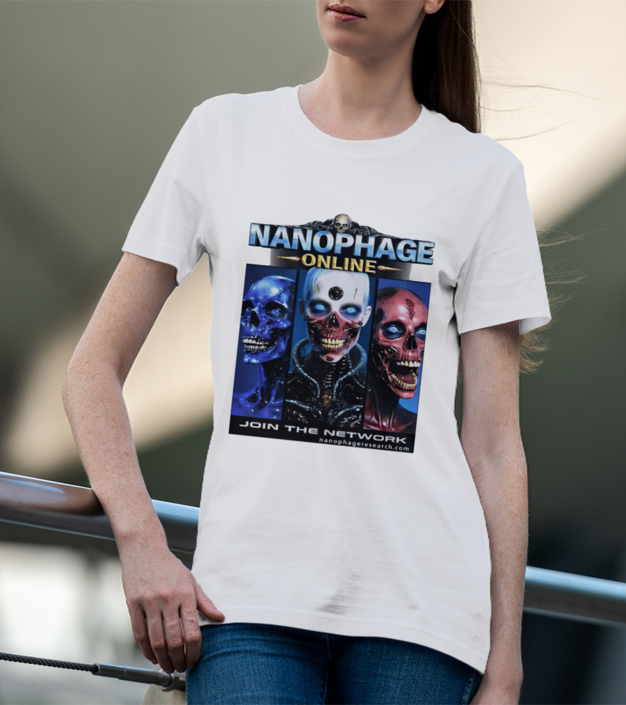 Nanophage Online Join The Network Nanophageresearch.com T-Shirt