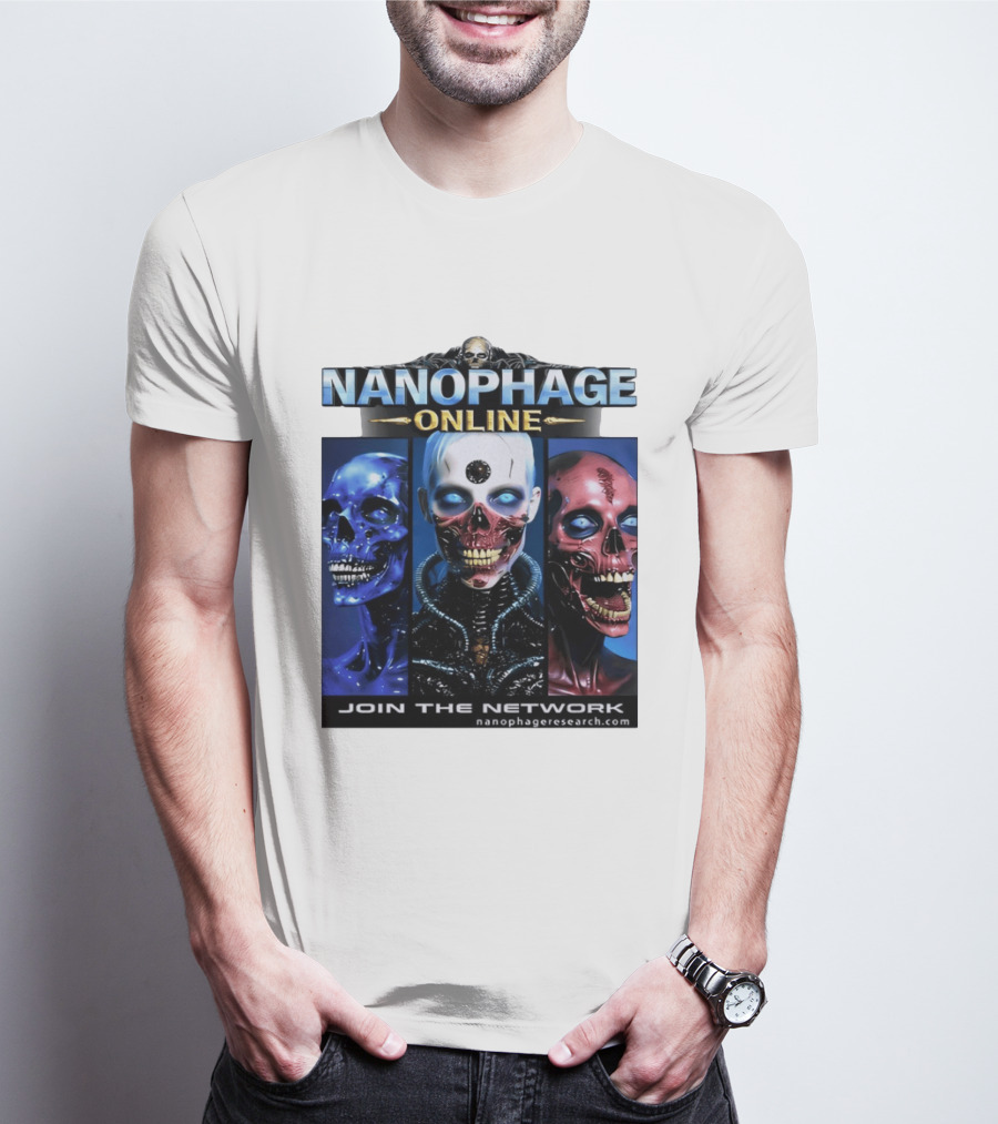 Nanophage Online Join The Network Nanophageresearch.com T-Shirt