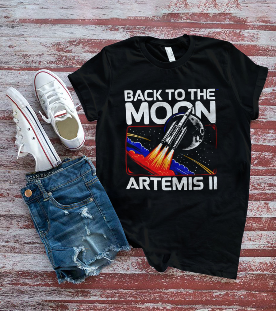 Back To The Moon Artemis II Rocket Mission Lunar Exploration T-Shirt
