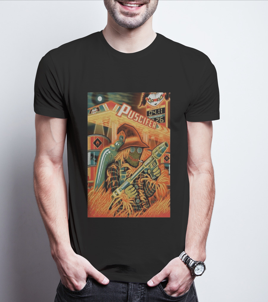 Puscifer Atlantic City April 11 2026 With Alien And Scarecrow T-Shirt