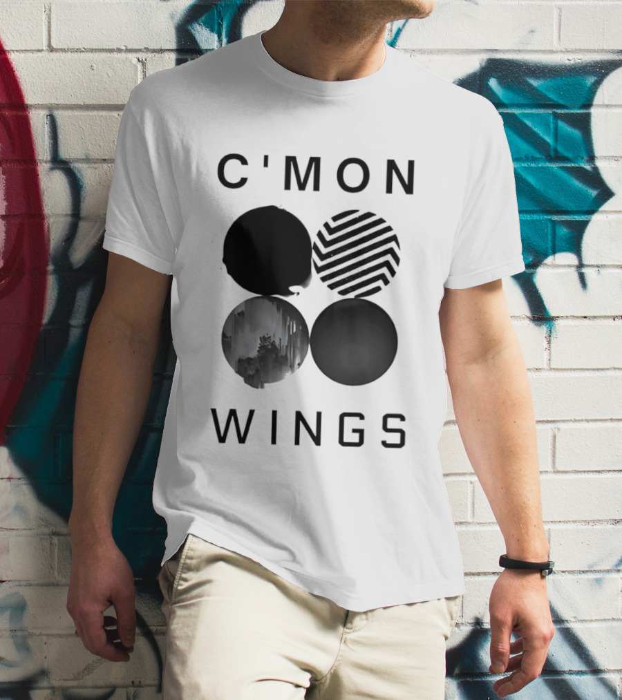 C'Mon Wings Four Circles Abstract T-Shirt