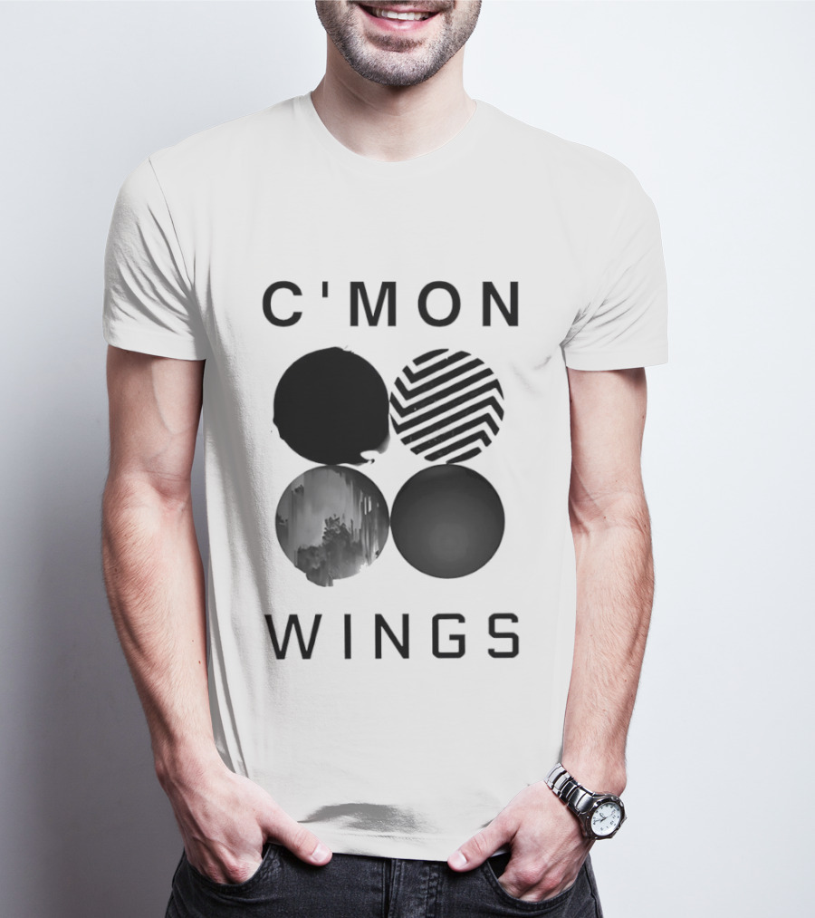 C'Mon Wings Four Circles Abstract T-Shirt