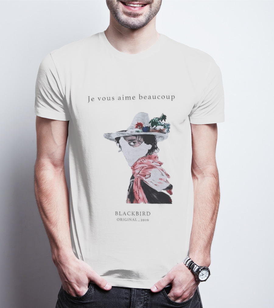 Je Vous Aime Beaucoup Blackbird Original 2026 Hat Mask Flower Scarf T-Shirt